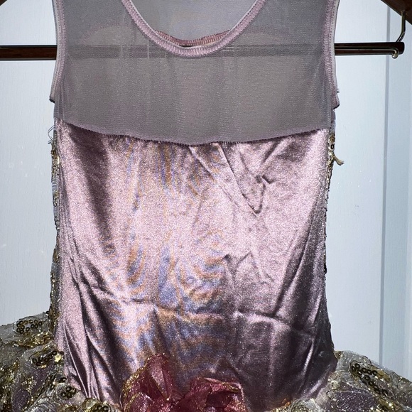 Weissman Dance Costume Purple Tulle and Gold Overlay Size MC - Picture 13 of 16